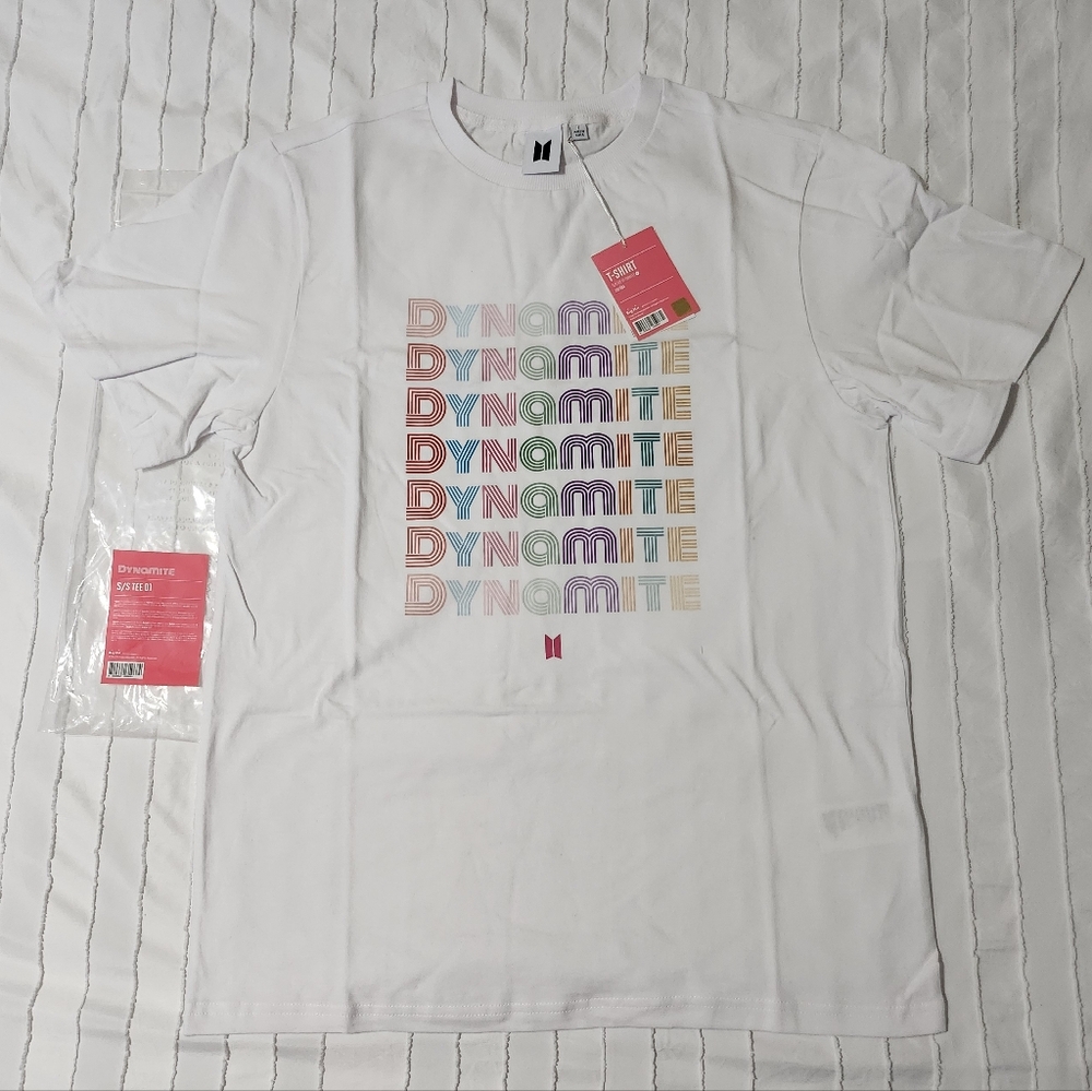 BTS White Dynamite Graphic T-Shirt From WEVERSE